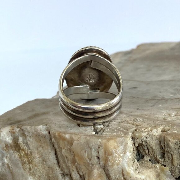 Sterling Silver 925 Jay King DTR Oval Faceted Dyed Quartz Triple Band Ring 6.5 - Picture 7 of 16